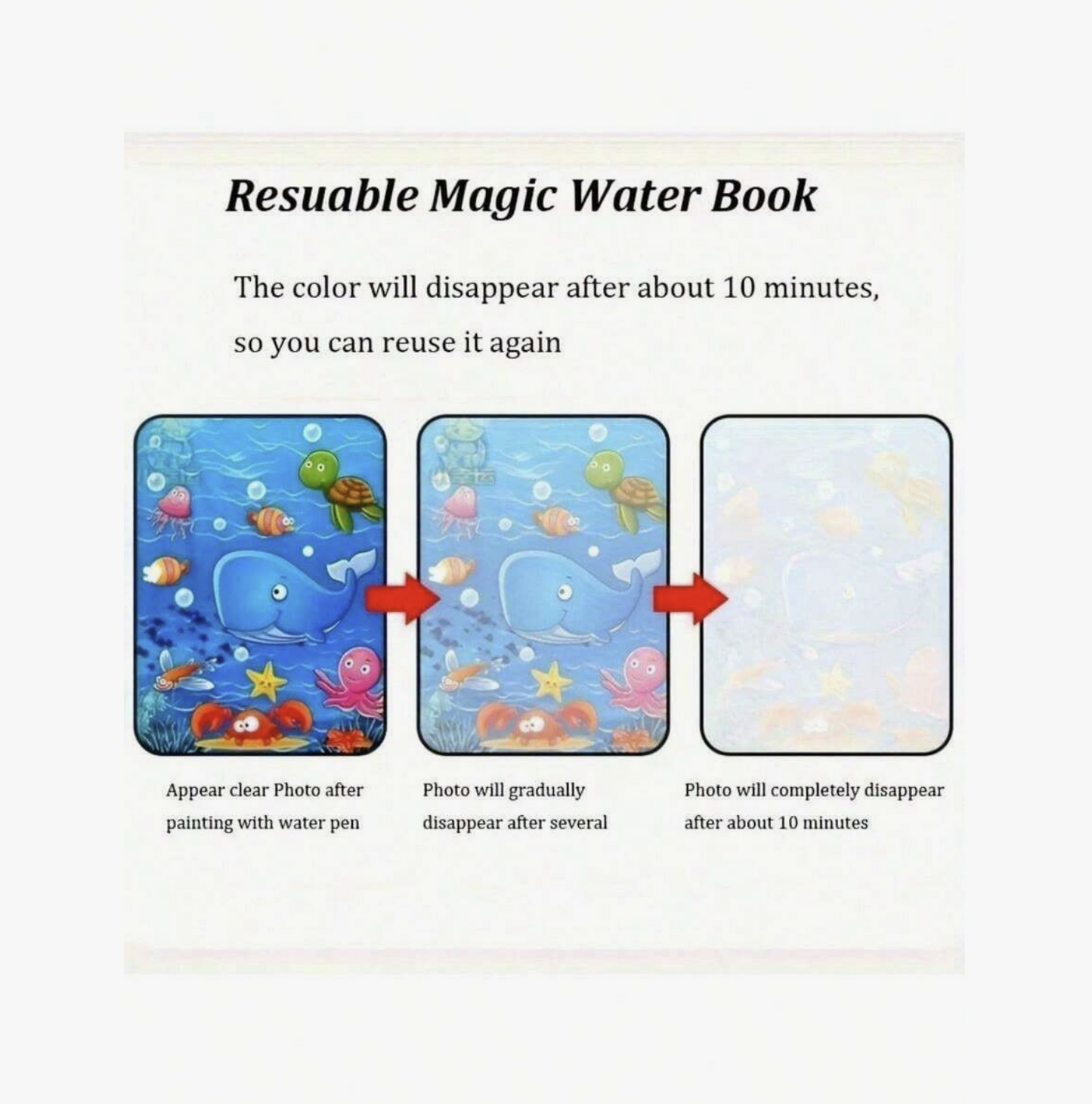 Reusable Water Drawing Book