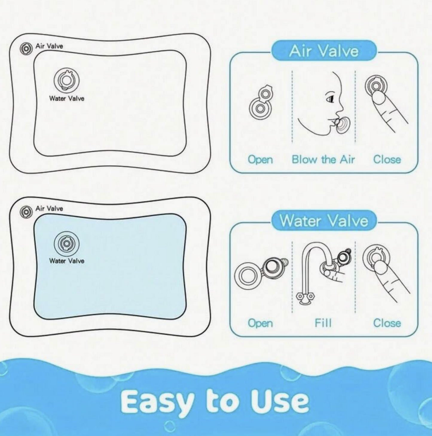 Inflatable Baby Water Play Mat